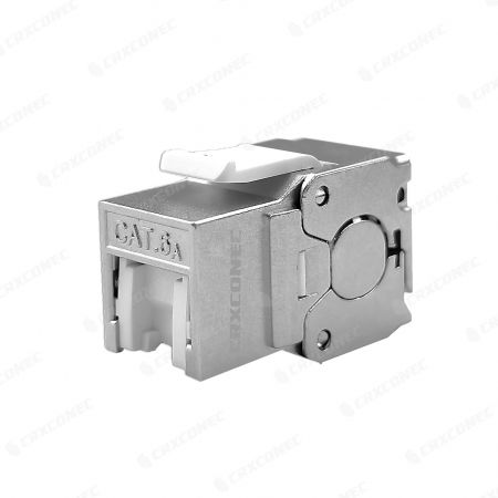 Cat6A STP Multi-Entry RJ45 Keystone Jack with Shutter - Cat6A STP Multi-Entry RJ45 Keystone Jack with Shutter